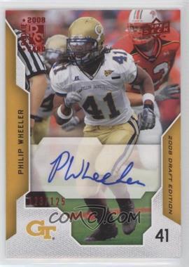 2008 Upper Deck Draft Edition - [Base] - Red Exclusives Autographs #82 - Philip Wheeler /125