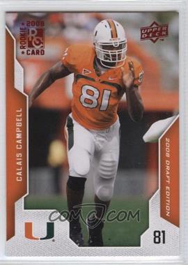2008 Upper Deck Draft Edition - [Base] - Red Exclusives #11 - Calais Campbell