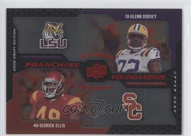 2008 Upper Deck Draft Edition - [Base] - Red Exclusives #227 - Franchise Foundations - Glenn Dorsey, Sedrick Ellis