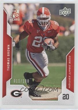 2008 Upper Deck Draft Edition - [Base] - Silver Exclusives #95 - Thomas Brown /100