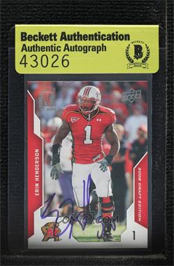 2008 Upper Deck Draft Edition - [Base] #48 - Erin Henderson [BAS Authentic]