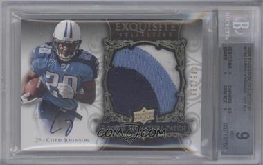 2008 Upper Deck Exquisite Collection - [Base] #156 - Rookie Signature Patch - Chris Johnson /199 [BGS 9 MINT]