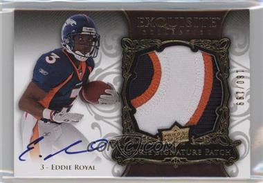 2008 Upper Deck Exquisite Collection - [Base] #163 - Rookie Signature Patch - Eddie Royal /199
