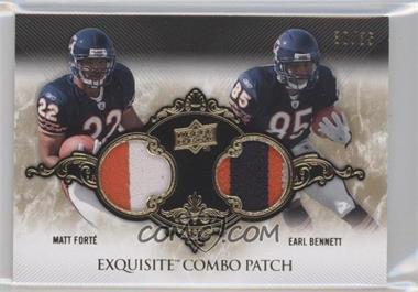 2008 Upper Deck Exquisite Collection - Combo Patch #ECP-19 - Earl Bennett, Matt Forte' /35