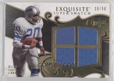 2008 Upper Deck Exquisite Collection - Super Swatch #SS-SI - Billy Sims /50
