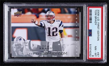 2008 Upper Deck First Edition - [Base] #87 - Tom Brady [PSA 8 NM‑MT]