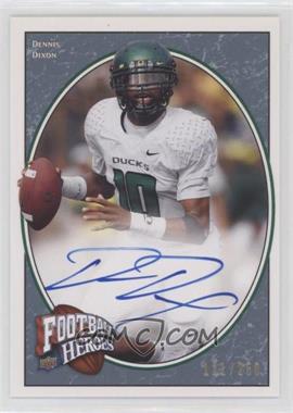 2008 Upper Deck Football Heroes - [Base] - Blue Autographs #133 - Rookie Heroes - Dennis Dixon /250