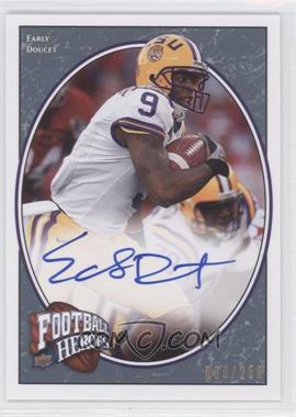 2008 Upper Deck Football Heroes - [Base] - Blue Autographs #142 - Rookie Heroes - Early Doucet III /250