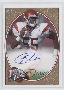 2008 Upper Deck Football Heroes - [Base] - Gold Autographs #166 - Rookie Heroes - Keith Rivers