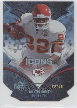 2008 Upper Deck Icons - [Base] - Blue Die-Cut #50 - Dwayne Bowe /80