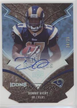 2008 Upper Deck Icons - [Base] - Rookie Autographs Blue Die-Cut #127 - Donnie Avery /25