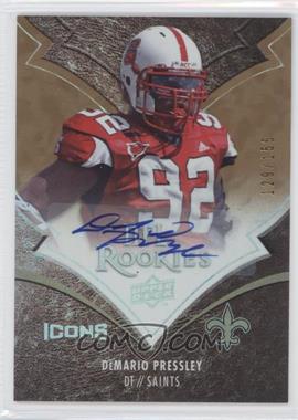 2008 Upper Deck Icons - [Base] - Rookie Autographs Rainbow #124 - DeMario Pressley /155