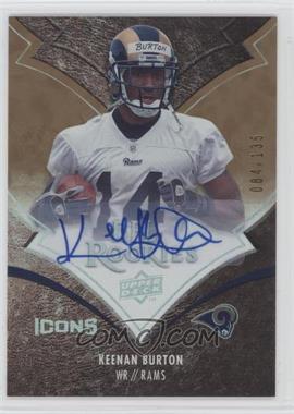 2008 Upper Deck Icons - [Base] - Rookie Autographs Rainbow #155 - Keenan Burton /135