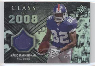 2008 Upper Deck Icons - Class of 2008 - Rainbow Jerseys #CO27 - Mario Manningham /199