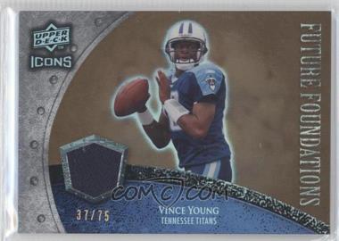2008 Upper Deck Icons - Future Foundations - Rainbow Gold Jerseys #FF25 - Vince Young /75