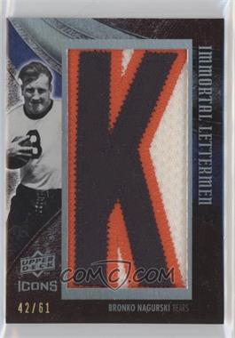 2008 Upper Deck Icons - Immortal Lettermen - Last Names #BN4.7 - Bronko Nagurski (Letter K) /61