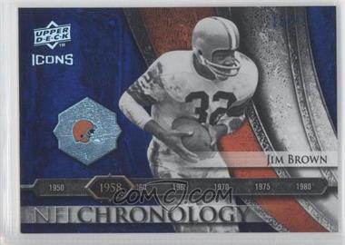 2008 Upper Deck Icons - NFL Chronology - Rainbow Blue #CHR2 - Jim Brown /250