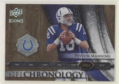 2008 Upper Deck Icons - NFL Chronology - Rainbow Gold #CHR33 - Peyton Manning /99