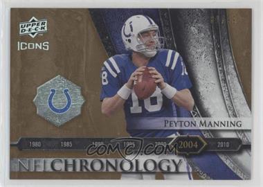 2008 Upper Deck Icons - NFL Chronology - Rainbow Gold #CHR33 - Peyton Manning /99