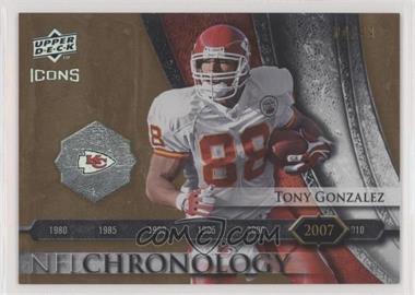 2008 Upper Deck Icons - NFL Chronology - Rainbow Gold #CHR37 - Tony Gonzalez /99