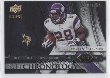 2008 Upper Deck Icons - NFL Chronology - Silver #CHR38 - Adrian Peterson /750