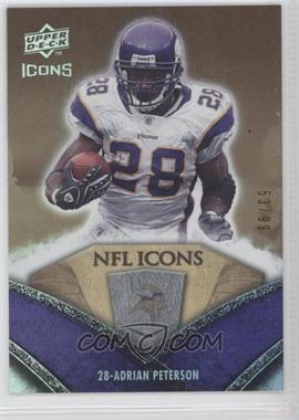 2008 Upper Deck Icons - NFL Icons - Rainbow Gold #NFL1 - Adrian Peterson /99