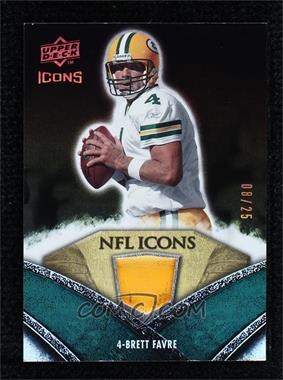 2008 Upper Deck Icons - NFL Icons - Rainbow Patches #NFL8 - Brett Favre /25