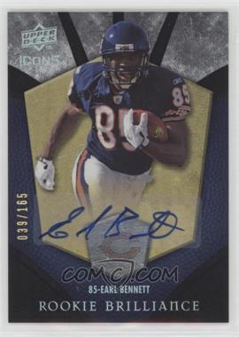 2008 Upper Deck Icons - Rookie Brilliance - Rainbow Autographs #RB9 - Earl Bennett /165