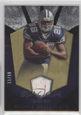 2008 Upper Deck Icons - Rookie Brilliance - Rainbow Gold Jerseys #RB15 - Felix Jones /99