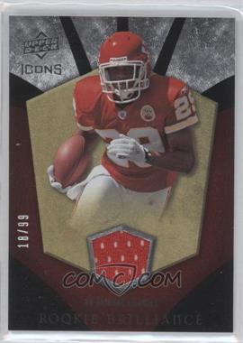 2008 Upper Deck Icons - Rookie Brilliance - Rainbow Gold Jerseys #RB17 - Jamaal Charles /99