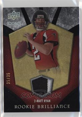 2008 Upper Deck Icons - Rookie Brilliance - Rainbow Patches #RB29 - Matt Ryan /35