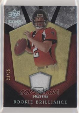 2008 Upper Deck Icons - Rookie Brilliance - Rainbow Patches #RB29 - Matt Ryan /35