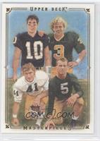 Brady Quinn, Joe Montana, Paul Hornung, Joe Theismann