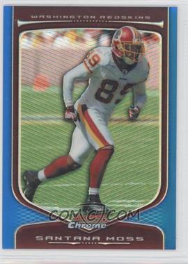 2009 Bowman Chrome - [Base] - Blue Refractor #70 - Santana Moss /150