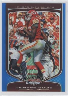 2009 Bowman Chrome - [Base] - Blue Refractor #82 - Dwayne Bowe /150