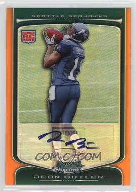 2009 Bowman Chrome - [Base] - Orange Refractor Rookie Autographs #118 - Deon Butler /15