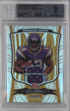2009 Bowman Sterling - [Base] - Gold Refractor #177 - Memorabilia - Percy Harvin /25 [BGS 9 MINT]