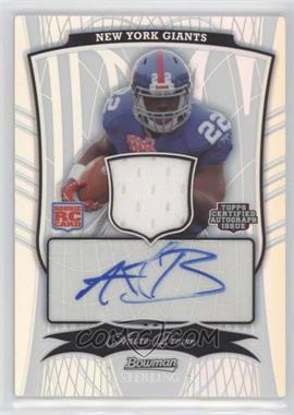 2009 Bowman Sterling - [Base] - Refractor #173.2 - Memorabilia - Andre Brown (Autographed) /25