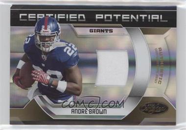 2009 Certified - Certified Potential - Materials Prime #7 - Andre Brown /25 [EX to NM]