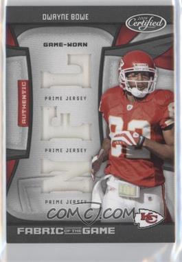 2009 Certified - Fabric of the Game - Die-Cut NFL Prime #50 - Dwayne Bowe /25