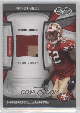 2009 Certified - Fabric of the Game - Prime #110 - Patrick Willis /50