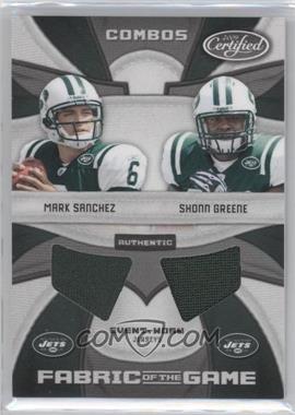 2009 Certified - Fabric of the Game Combos #4 - Mark Sanchez, Shonn Greene /100