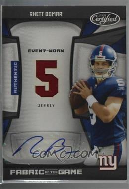 2009 Certified - Fabric of the Game Rookies - Die-Cut Jersey Number Signatures #16 - Rhett Bomar /10 [Noted]