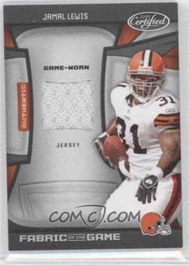 2009 Certified - Fabric of the Game #61 - Jamal Lewis /99