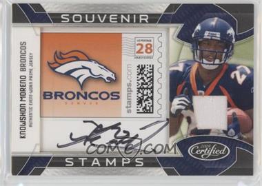 2009 Certified - Souvenir Stamps Pro Team Materials - Prime Signatures #23 - Knowshon Moreno /10