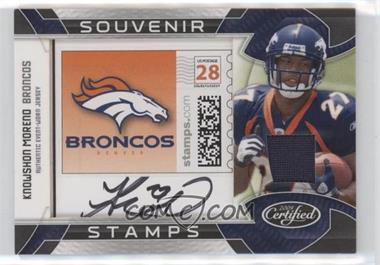 2009 Certified - Souvenir Stamps Pro Team Materials - Signatures #23 - Knowshon Moreno /20