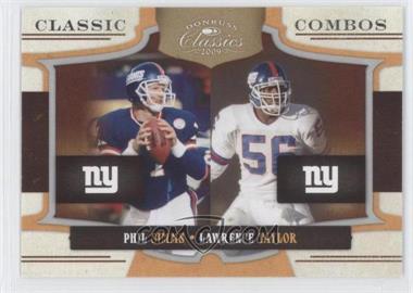 2009 Donruss Classics - Classic Combos - Silver #8 - Phil Simms, Lawrence Taylor /250