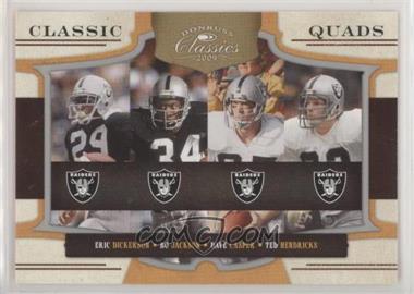 2009 Donruss Classics - Classic Quads - Silver #9 - Eric Dickerson, Bo Jackson, Dave Casper, Ted Hendricks /250