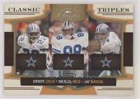 Emmitt Smith, Michael Irvin, Jay Novacek #/100