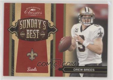 2009 Donruss Classics - Sunday's Best - Gold #16 - Drew Brees /100